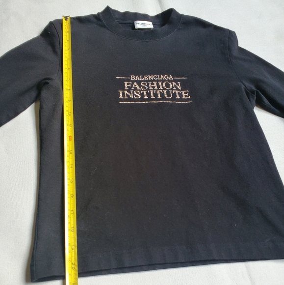 NWT$895 BALENCIAGA Fashion Institute Fitted Long Sleeve T-Shirt Top Sz XL - Picture 14 of 16